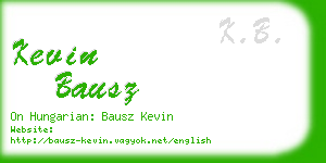 kevin bausz business card